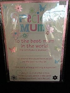 Special Mum Certificate