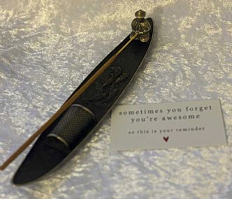 Small Boat Metal Incense Holder