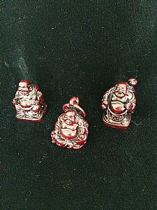 Miniature Red Lucky Buddha Ornament
