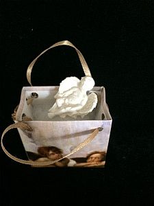 Small Angel Ornament in Cherub Bag